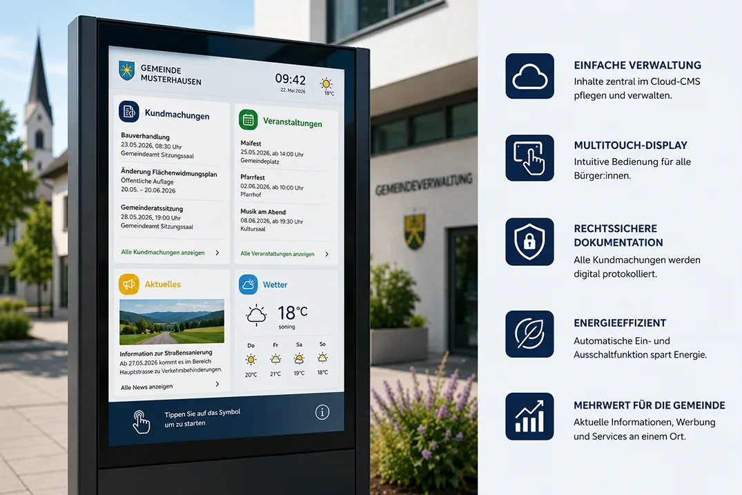 Digitale Amtstafel für Gemeinden und Behörden Digitale Amtstafel für Gemeinden und Behörden