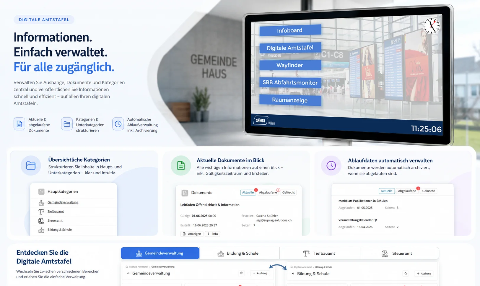 Amtliche Informationen zentral verwalten, automatisch veröffentlichen und jederzeit nachvollziehbar dokumentieren Amtliche Informationen zentral verwalten, automatisch veröffentlichen und jederzeit nachvollziehbar dokumentieren