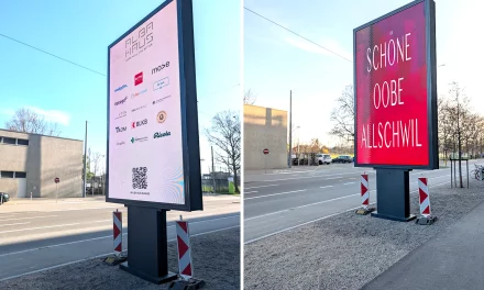 Outdoor LED-Stele für das ALBA HAUS
